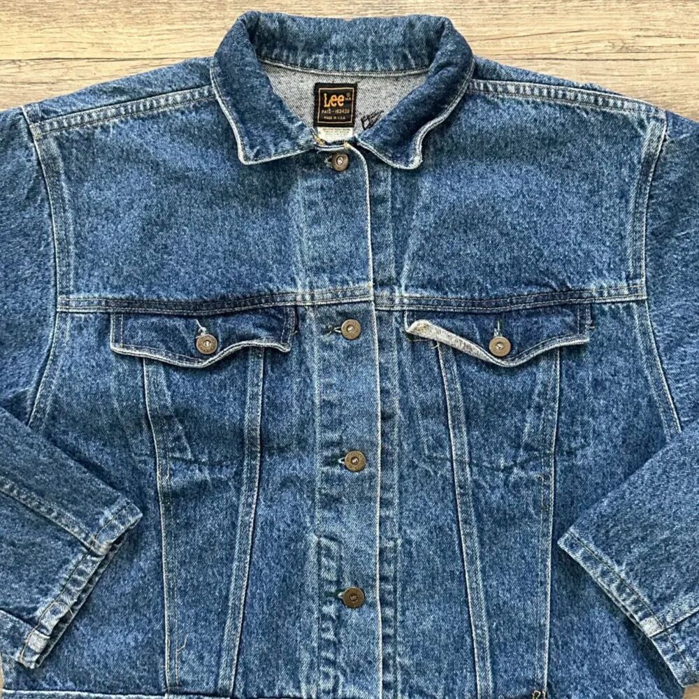 Vintage 80s Lee Denim Jean Jacket Size Medium - Picture 2 of 6